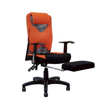 台灣製造 SGS認證 海莉大蝴蝶枕 透氣辦公椅-橘（50*60*117cm）_廠商直送