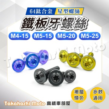 【正鈦合金】鐵板牙螺絲 鈦螺絲 鈦合金螺絲 鐵板牙 車殼螺絲 M4螺絲 M5螺絲 DRG MMBCU 空濾螺絲