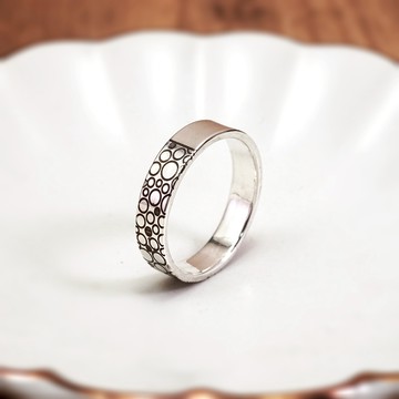 ART64 純銀刻字 紋路銀戒 圓圈設計 925純銀戒指 男戒 女戒 客製化訂製 刻字銀戒