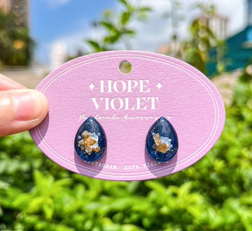 夜空星光水滴耳環- Shining Night