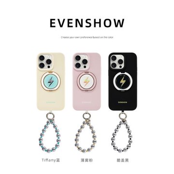 EVENSHOW新款液態硅膠支點手機殼帶支架適用于蘋果iPhone16promax15/14/13帶掛繩手腕情侶小眾高級感保護套女