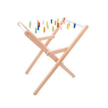 【荷蘭New Classic Toys】幼兒木製學習曬衣架-18350