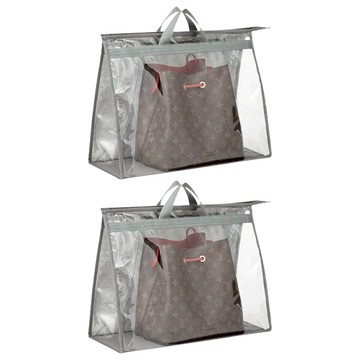 透明包包防塵收納袋 無紡布+PVC  L  2個裝  1組