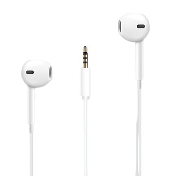 GJL FULL-POWER HI-FI非入耳式 3.5mm有線耳機，白色，舒適佩戴，清晰音質  EPW-AP3501