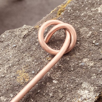 紅銅 打結 同心結 髮簪 S242