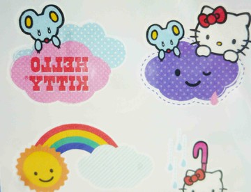 【震撼精品百貨】Hello Kitty 凱蒂貓 KITTY貼紙-紋身貼紙-雨傘 震撼日式精品百貨