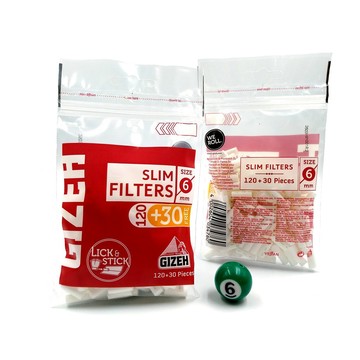 正品附發票 德國GIZEH手捲菸 濾嘴 6MM超值包*150粒裝-帶黏膠* ✦球球玉米斗✦