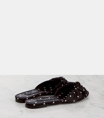Dolce & Gabbana Polka-dot satin mules