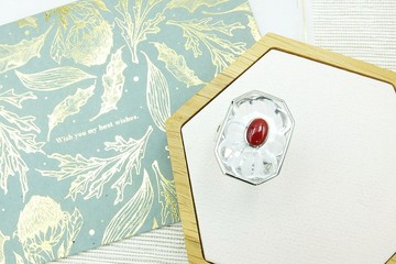 阿卡珊瑚藝術創作戒指