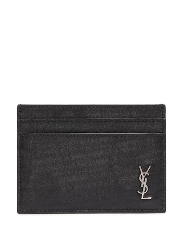 Saint Laurent - Cassandre marbled cardholder - men - Fabric - One Size - Black