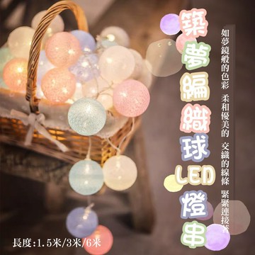 築夢編織LED燈串 布置燈串 燈串  派對布置燈  求婚布置燈 聖誕節燈串 小彩燈  繽紛顏色燈串 小燈串 棉球燈串