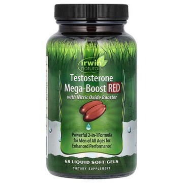 Irwin Naturals, Testosterone Mega-Boost RED，促睾酮素，68 粒液體軟凝膠