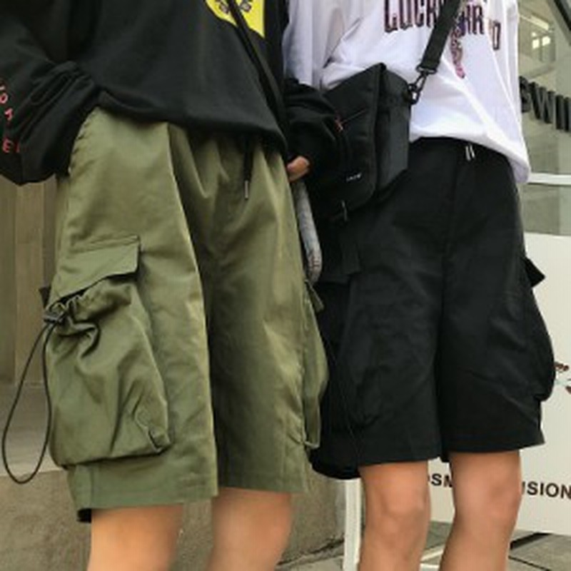 ショートパンツ レディース ハーフパンツ カーゴ パンツ ショート ボトムス 黒 ブラック 短パン 韓国ファッション おしゃれ かっこいい 通販 Lineポイント最大7 0 Get Lineショッピング