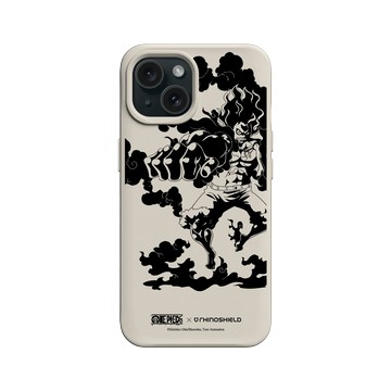 iPhone 15 SolidX 貝殼灰 - 航海王 One Piece - 復刻系列-魯夫 四檔大蛇炮