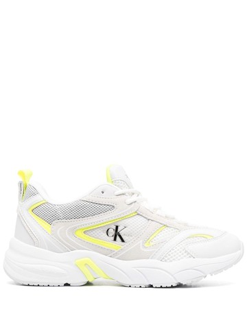 Calvin Klein Jeans - panelled leather sneakers - men - Fabric/Fabric/Calf Leather/Calf Suede/Rubber - 40 - White