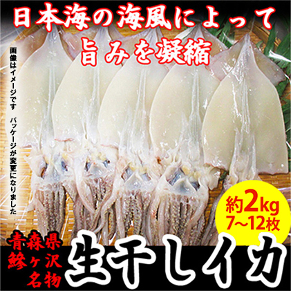 イカ 青森県産 一本釣りいか 使用 鰺ヶ沢 名物 天日生干しイカ セット （2Kg以上6枚～10枚入り） いか 干物 干物セット するめ スルメ スルメイカ 海鮮 魚介類 魚介 海産物 ※ ご入金確認