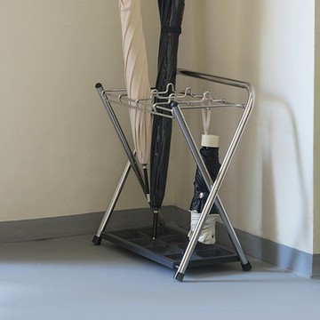 簡約風不鏽鋼8格傘架/雨傘收納架(附集水盤) 單一規格