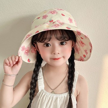 🌸YR🌸 兒童帽子 男女童防曬帽 兒童遮陽帽 兒童帽子夏季女童遮陽帽大檐防曬寶寶空頂帽男童太陽帽涼帽洋氣潮