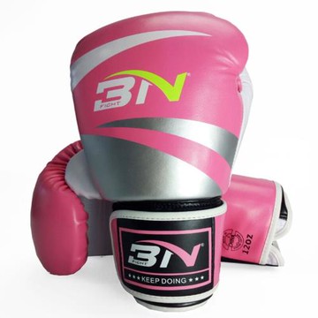 BNFIGHT拳擊手套成人散打拳套打沙包手套格斗訓練拳套粉色10oz