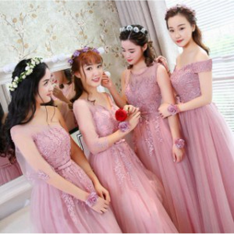 フォーマルドレス 女子会 発表会 4タイプ ピンク色 お呼ばれ 結婚式ドレス パーティードレス 着痩せ ロング丈ワンピ ス 同窓会 通販 Lineポイント最大4 0 Get Lineショッピング