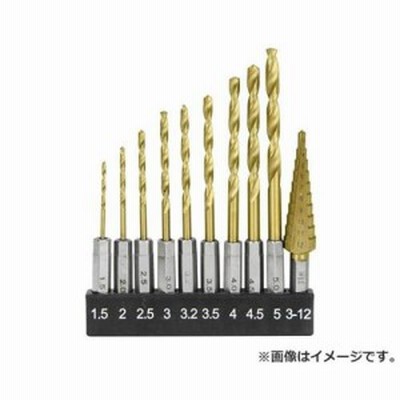【メール便】E-Value 鉄工ドリル&ステップドリル ETD-10STEP