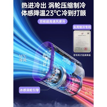 戶外掛腰風扇工地隨身便攜式夾腰間usb充電夏天高溫作業消暑降溫神器強力小型制冷空調扇超長續航衣服可穿戴