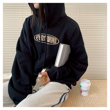 美木子｜省荷包 買新衣 沒壓力｜長袖連帽大學t ｜為我祈禱 美式字母【Y024】印花 寬鬆衛衣 連帽大學t 薄絨大學t