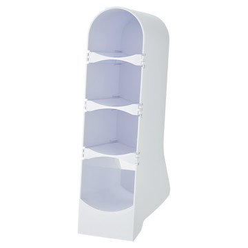 iSETO 伊勢藤 直立式保溫瓶收納架 4格 - ABS樹脂材質，尺寸W9.1 x D18 x H23.3cm  白色  1個