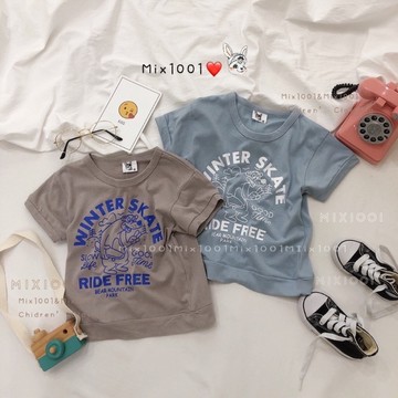 🌈✨mix1001 搞怪熊🐻印圖上衣✨兒童大鼻子熊熊上衣 5-17