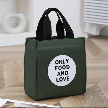 保溫便當袋森系大容量防水防油手提便當飯盒隔熱便攜簡約拉鏈款【繁星小鎮】