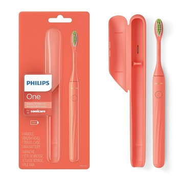 【輕巧便攜旅行盒】日本 PHILIPS 飛利浦 電池式電動牙刷 珊瑚橘 隨身攜帶 不需充電 完美笑容 日本原裝進口 熱賣中!