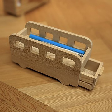 雙層巴 ouble Decker-桌面雙層文具盒/台灣檜檜木/實木手作