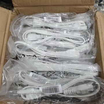 "原廠 HONGLIN 泓淋科技 \"全銅\" 白色 三孔梅花3*0.824mm 1米電源線"