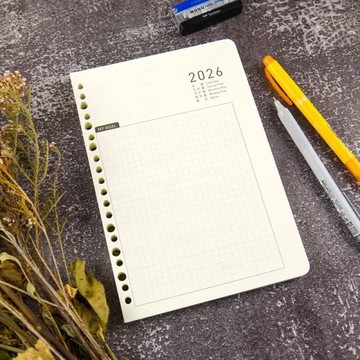 綠的事務conifer 2026年 25K方格週誌內頁(20孔/6孔通用)