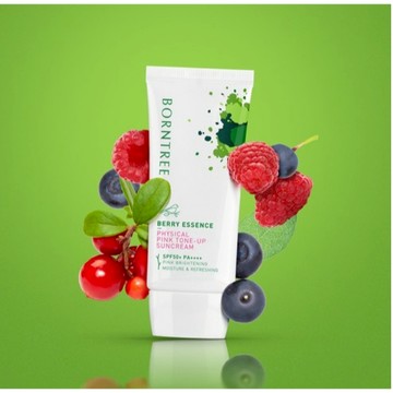 BORNTREE 韓國正品 莓果精華潤色亮白防曬霜 50ml【正韓現貨】SPF50+ PA++++ 提亮 妝前乳 防曬