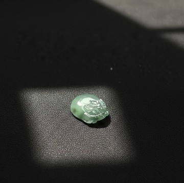 【招財神獸】冰種飄花翡翠貔貅戒面 | 天然緬甸玉翡翠A貨 | 送禮