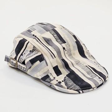 【HiGh MaLi】狩獵帽 | 小偷帽 | 黑灰水彩條紋#日系#搭配#日本布