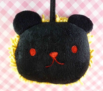 【震撼精品百貨】The bears school_上學熊~造型擦手巾-黑熊(綠巾)