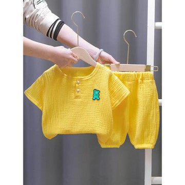 男寶寶夏季短袖套裝2026新款洋氣兒童衣服帥氣童裝男童夏裝兩件套
