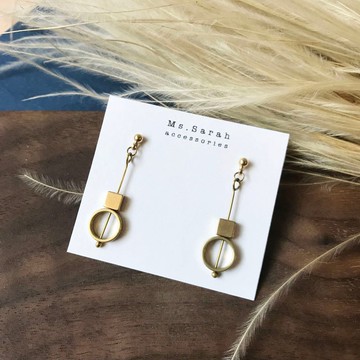黃銅耳環_小吊鐘(可改夾)