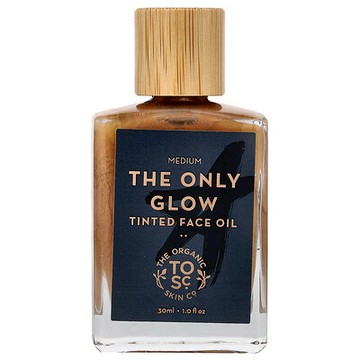 The Organic Skin Co., The Only Glow，着色面部護理油，適合各種膚質，中色，1 液量盎司（30 毫升）