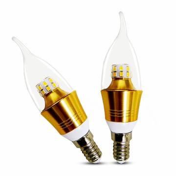 Kiss Quiet 安規5W LED拉尾蠟燭燈(黄光限定),全電壓燈泡-10入