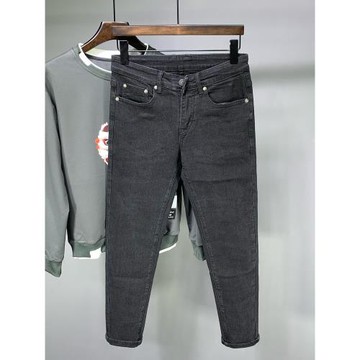 秋季新款簡約牛仔褲男韓版潮流修身小腳時尚百搭帥氣耐磨休閑長褲