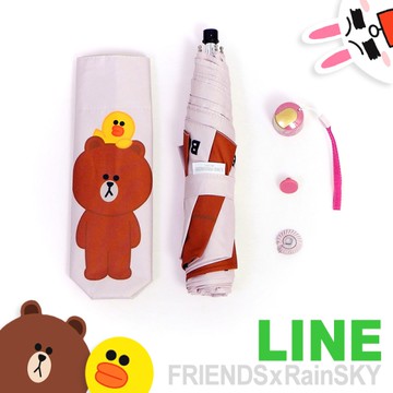 【LINE好友】超輕蛋捲式-折疊傘 /LINE傘洋傘遮陽傘陽傘折疊傘抗UV傘非自動傘反向傘黑膠傘+1