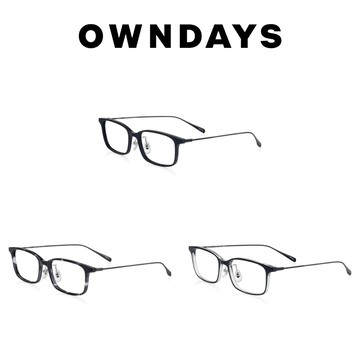 OWNDAYS BACK in BLACK系列 方形鈦金屬膠框眼鏡 OB2008X-5A