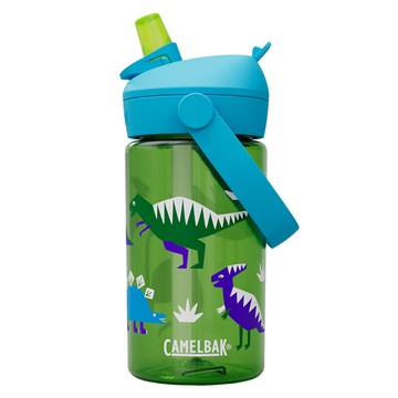 【墾趣】CAMELBAK 400ml Flip Straw 兒童吸管運動水瓶RENEW 嘻哈恐龍