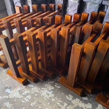 優樂悅~實木桌子腿大板支撐架腳茶餐桌臺腳原木配套工字架大理石臺面桌腳