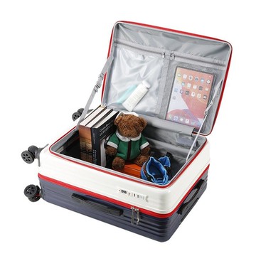 【台灣公司 可打統編】新款翻蓋式側開行李箱多功能開蓋密碼箱20寸拉桿箱登機密碼旅行箱 h8154