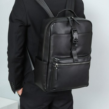 【免運/開立發票】台灣公司 後背包 電腦後背包 旅行包 雙肩包男大容量休閑簡約書包男高中生潮流時尚防潑水背包男真皮