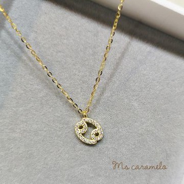【焦糖小姐 Ms caramelo】7月巨蟹座項鍊  星座項鍊 鋯石項鍊